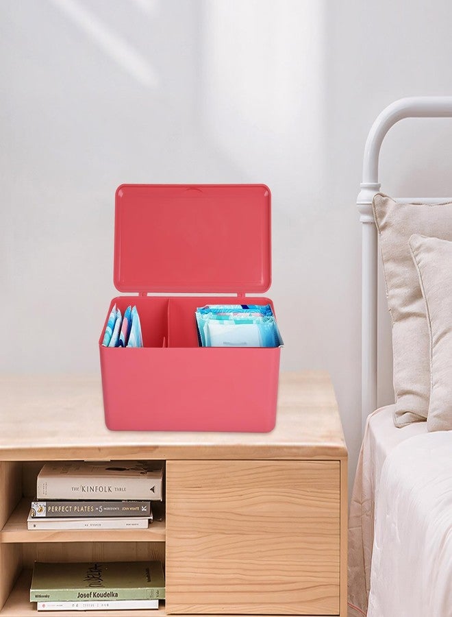 ChengFu pad and tampon organizer for bathroom,Sanitary Napkin Holder, Pad and Tampon Organizer for Period, Sanitary Napkin Storage Container, Pink - Image 5